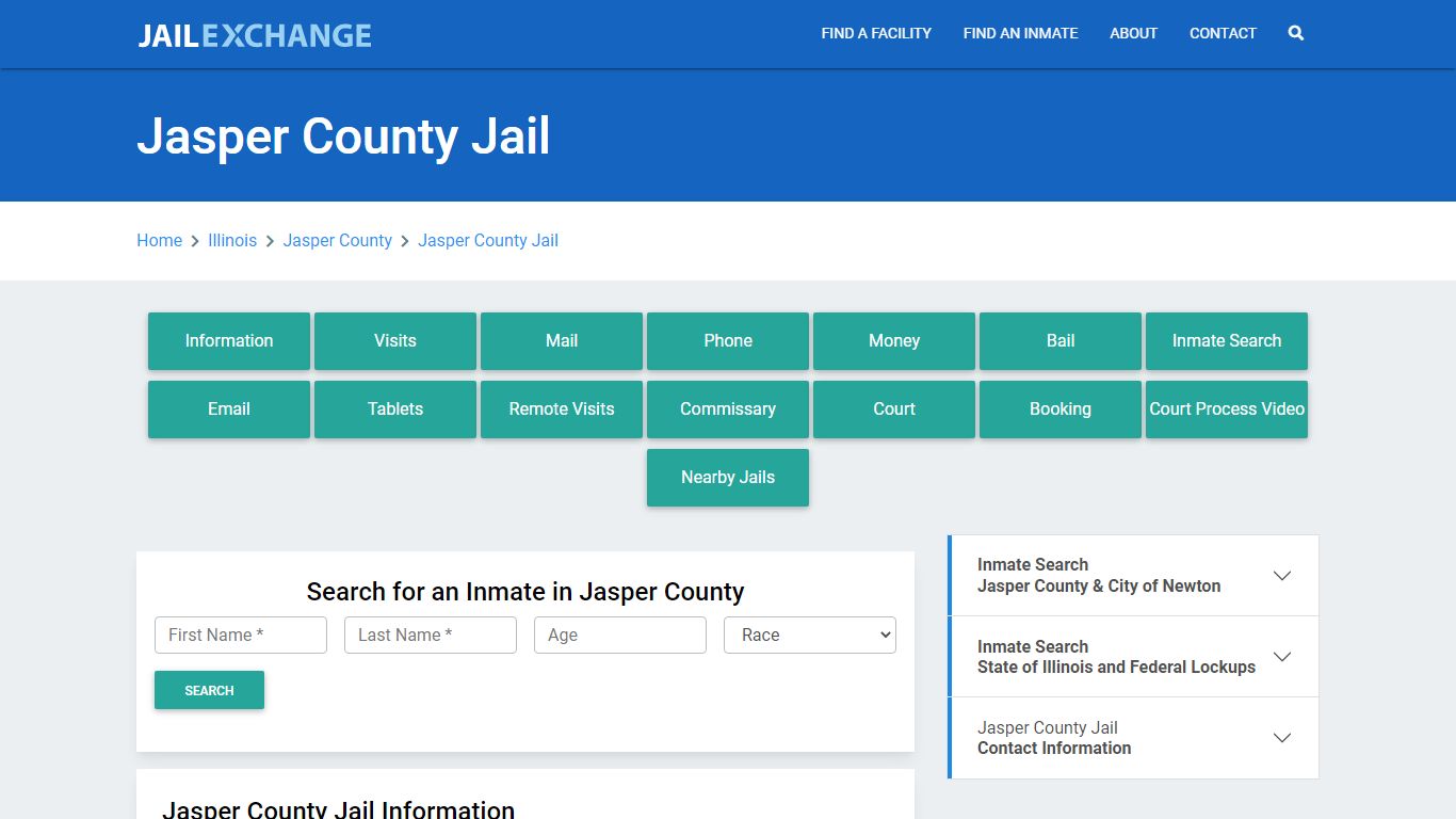 Jasper County Jail Roster Lookup, IL, Inmate Search