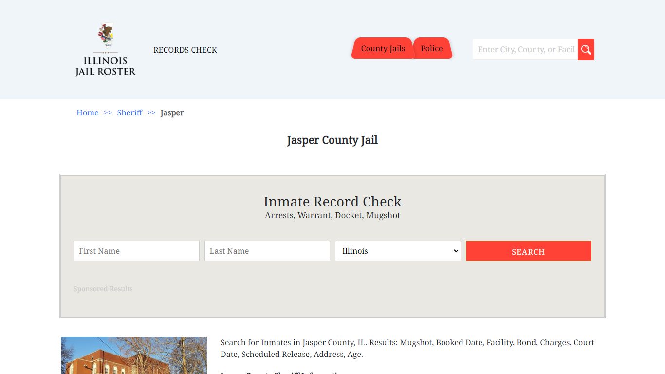 Jasper County Jail - Jail Roster Search